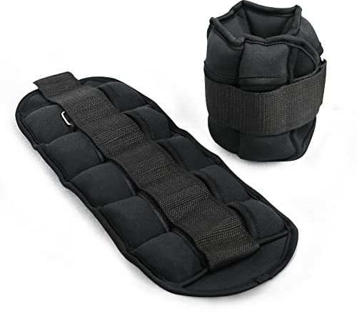 FEIERDUN Verstellbare Knöchelgewichte für Damen und Herren, ein Paar 2,4,6,8,10 kg modulare Beingewichte mit Yoga, Gehen, Laufen, Fitnessstudio
