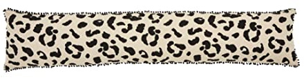 Mud Pie Black Cheetah Bolster Pillow, 8 x 30
