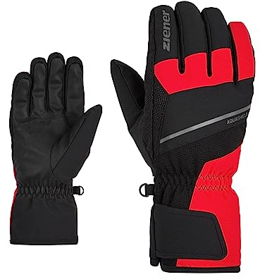 Ziener Herren GEZIM Ski-Handschuhe/Wintersport | wasserdicht atmungsaktiv, red, 11,5