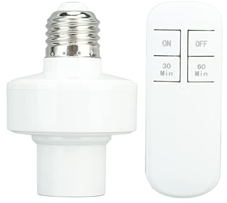 Portalámparas Inalámbrico, Mando a Distancia de Repuesto para Bombilla de bajo Consumo de 30 M con Mando a Distancia para Lámpara de bajo Consumo para Bombilla E27 (220V)