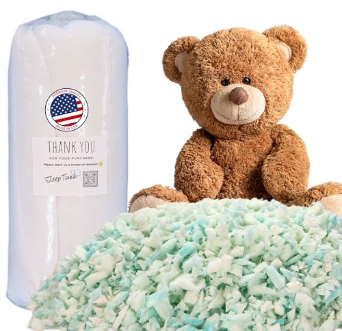 Sleep Touch - Shredded Memory Foam (80 Pound), Made in USA, Bean Bag Refill, Stuffing for Couch, Filler for Chair and Pillow, Filling for Cushions.