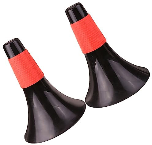 Sosoport 2stücke Schwarze Punktmarkierungskegel Winddicht Fußballhindernis Hornkegel Für Draußen Mit Flacher Basis Für Training Und Sportaktivitäten