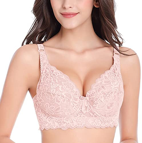 Hatme Haltungskorrektur BH - Komfort Tief V BH Damen Comfort Push Up Gepolstert BH Rücken Damen BH Invisible Support Bra Push-Up Bequem BH Comfy BHS Damen