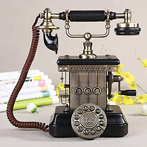 CCYENG Teléfono Antiguo, Teléfono Fijo Retro Europeo de 1923 Teléfono Fijo Retro Vintage Teléfono Fijo de Escritorio para el hogar, Hoteles Estrellas, botón de galerí