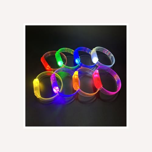 EKKONG Pulseras LED 7 Piezas Pulseras Luminosas Fluorescentes Pulseras Neon Fiesta para Halloween, Cumpleaños, Conciertos, Navidad