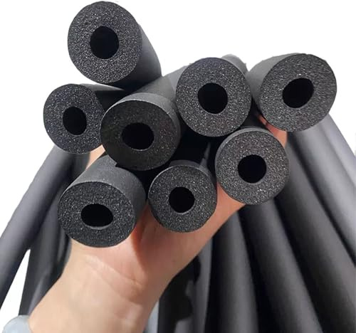 Pipe Insulation Foam Tube, Tube Lagging 1.80 m, Thickness 10.0 mm, ID 16.0 20.0 34.0 43.0 48.0 mm, Foam Tube Insulation Foam Tubing for Hot and Cold Water Pipes(48.0 mm=1-8/9)