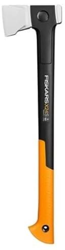 Fiskars X-Series X24 Spaltaxt, S, Länge 60 cm, Kopfgewicht 864 g, Optimale Spaltkraft bei 10-20 cm dicken Stammstücken, Doppelt gehärteter Stahl/FiberComp, Schwarz/Orange, 1069105