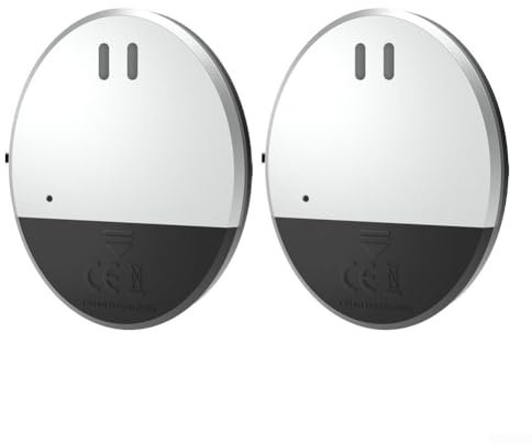 Hasaller Sensori di allarme a vibrazione per porte, ultra sottili, sensori di allarme a vibrazione per porte finestre, 130 dB, rilevatore di rottura del vetro, senza foratura, protezione di sicurezza