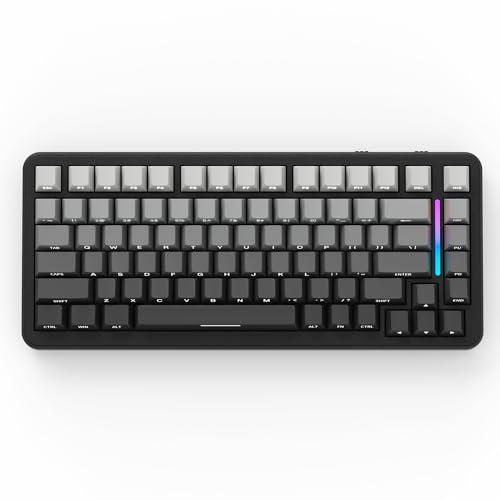 ATTACK SHARK M86 Gasket Mechanische Tastatur, 75% Tri-Mode (BT/2,4 G/USB-C) Kabellose RGB-Gaming-Tastatur, Seitlich Graviert, Hot-Swap, Vorgeschmierte Lineare Schalter, 4000 mAh-Schwarzer Farbverlauf
