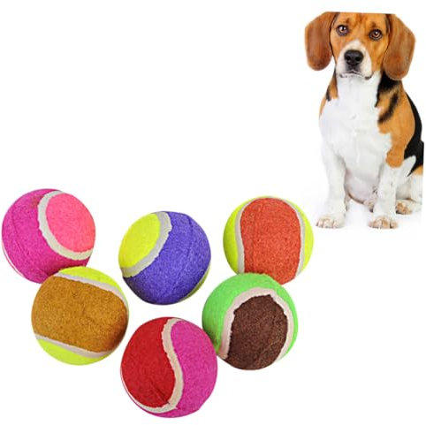 POPETPOP 6stücke Hundespielzeug Bälle Kauartikel Spielzeug Für Hunde Tennisbälle Als Kauspielzeug Haustierspielzeug Für Katzen Und Kätzchen Katzenspielzeugbälle Mit Natürlichem Instinktstim