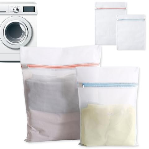 Wäschenetz für Waschmaschine, 2 stück Wäschesack Set, Wäschebeutel Klein Feinmaschig für Socken, Unterwäsche, Reise,Schützt Feinwäsche (25 x 30 cm,30x40 cm)