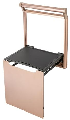 CAIYGG Wandmontierter Badezimmer Klapphocker Faltbare Duschsitz Mit Handläufen Kann in Bädern, Duschräumen, Fluren Verwendet Werden,Geeignet für Erwachsene und Gealtert (Gold)