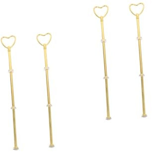 Alipis 2 Series Soporte para Pinchos Cake Stand Portameriendas Soporte para Plato De Frutas Pararse Soporte para Pasteles De Varias Capas Soporte De La Torta Planchar Golden 2 Piezas*2