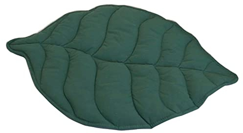 JUNNASALIKER Manta de algodón con forma de hoja verde y amarilla para sofá, manta de hojas grandes para sofá, cama, tapete para gatear