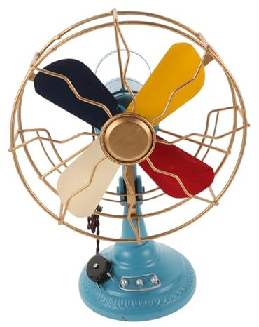 ULTECHNOVO Vintage Ventilateur Ornement de Retro, Modèle en Fer Table Style Décoratif et Bureau Maison