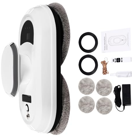 HUOMMGS Fensterputzroboter 2800Pa Fensterroboter mit 3 Reinigungsmodi Automatischer Fensterreiniger Roboter 1m²/4min Fenster Roboter mit 10 Reinigungspads Fensterputzroboter für Wohnungen, Büro