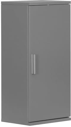 Relaxdays Hängeschrank Bad, 2 Fächer, HBT: 62 x 30 x 21 cm, Verstellbarer Einlegeboden, Badschrank schmal, MDF, Farbwahl