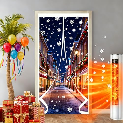 Thermo Türvorhang 81 x 120 cm Gegen Kälte Und Hitze, Selbstschließend, Wasserdicht, Winddicht, Magnet Wärmeschutzvorhang Tür für Terrassentür Balkontür, A