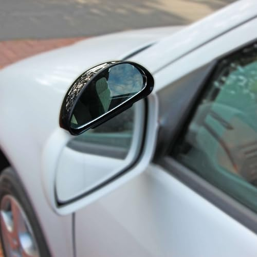 RECAMBO Zusatzspiegel außen Weitwinkel 1x Schwarz Modell FXM12 Aufsatz für Fahrschule/Training, Blind Spot und toter Winkel am Fahrzeug - universal - schnelle Montage - robust - Außen-Spiegel