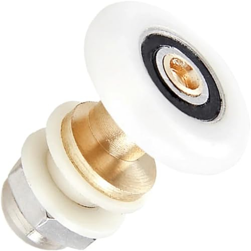 Rulli per porte doccia 8 pezzi 19/23/25/27 mm di diametro for porte scorrevoli in vetro for doccia, ruote sospese for mobili for bagno, pulegge eccentriche(Diameter 25mm)