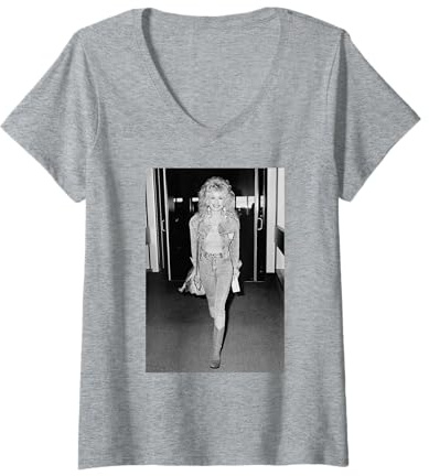Femme Promo Dolly Parton 1988 Je Te connais par cœur T-Shirt avec Col en V