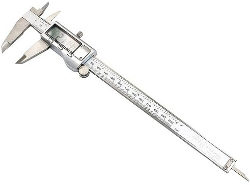 Medición digital de precisión con calibre Vernier, Calibrador digital electrónico de acero inoxidable con medida profundidad paso interior exterior(0-150mm)