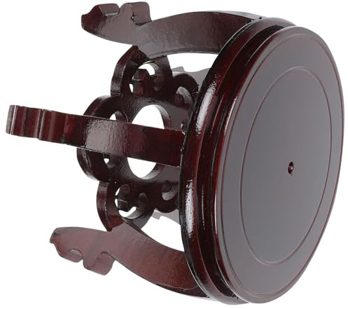 Artibetter Base de Madera para Pecera y Tortuguera Alta 20 Cm de Diámetro 20 Cm, Pedestal Decorativo Estable para Acuario, Soporte Artesanal para Artículos del Hogar y Exhibición