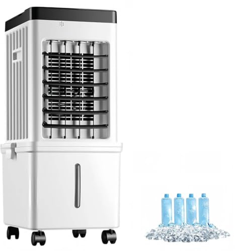 Aire Acondicionado portátil, Unidad de Aire Acondicionado con Tanque de Agua extraíble, Enfriador de Aire evaporativo sin Ventana con refrigeración, deshumidificador, Modos de Ventilador