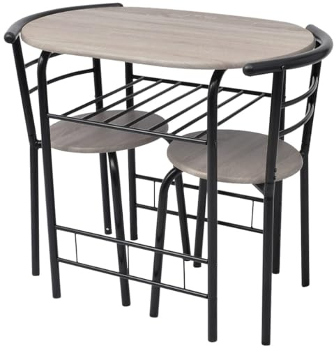 vidaXL Set da Bar 3 pz Tavolino e Sgabelli da Colazione Sedie Angolo Cucina