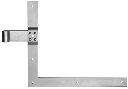 Pollmann®Baubeschläge Winkelband Rolle Ø 16 mm, 400 x 800 mm, hell verzinkt, 1 Paar