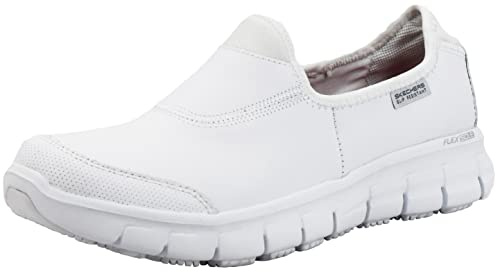 Skechers Women's Sure Track Health Care Professional Shoe, White , 5 UK medium