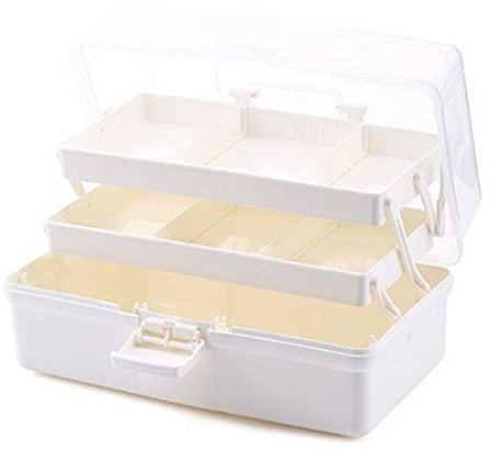 Giplar Medizinbox Sortierkasten für Medikamente Organizer Erste Hilfe Box Hausapotheke - 37 x 19 x 18cm