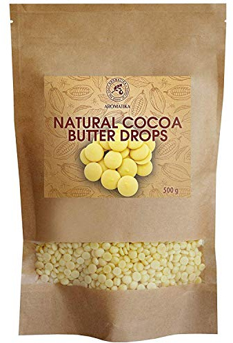 Cacao Burro con Chip Naturale 500g - 100% Naturale & Puro - Theobroma Cacao Butter - Belgium - Burro di Cacao - Cocoa Nibs - Ricco di Antiossidanti - Minerali & Vitamine