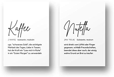 Freyheit Posterset Definition (Nutella und Kaffee)