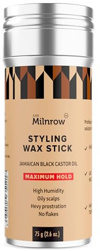 June Milnrow Jamaican Black Castor Oil Edge Control Styling Wax Stick Maximum Hold 75g