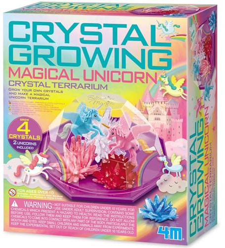 4M 403928 Crystal Growing Unicorn Land Terrarium, Mixed Colours