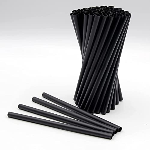 MC- Cannucce Biodegradabili Dritte Nere Riutilizzabili -15 cm x 8 mm - Cannuccia per Bevande Calde e Fredde - Cannuccie Bar,Catering e Cocktail R (250)