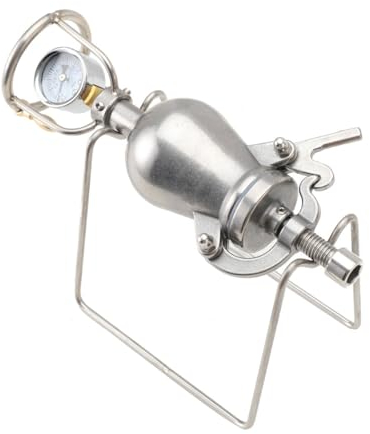 Cozyel 100ml Hochdruck-Popcornmaschine Hand Popcornmaschine Home Kleine Edelstahl Getreideverstärker Vintage Nostalgische Mini Popcorn Pops, Handkurbel Gasheizung Langsamer Schub Mit Manometer