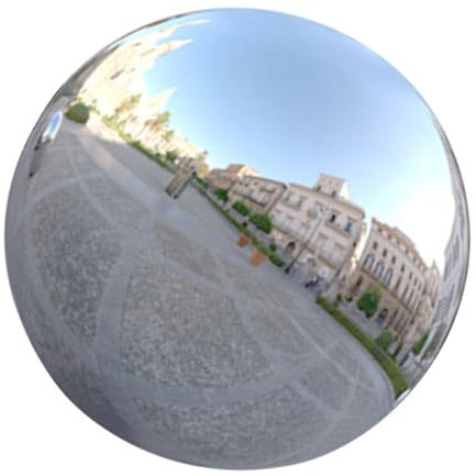 DIKACA Kugeldekoration Gartenball Gartenblick-Ornament Glänzender Blickball Dekorativer Blickball Zarte Reflektierende Kugel Blick Auf Den Ball Dekorationen 15c Draussen Rostfreier Stahl