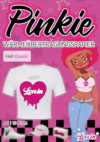Lovein A4X10 Blatt INKJET Transferfolie,Bügelfolie（Transparent） für helle T-Shirts,bedruckbares Transferpapier zum Aufbügeln, Bügeleisen und Transferpresse,Spiegeldruck,Textilienfolie Aufbügelfolie