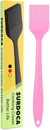 SURDOCA Brocha Cocina, Pincel Silicona Cocina, 8 Cepillo Silicona Cocina, Anti-Adherente,Resistentes Pincel Reposteria, Esparcir Aceite, Mantequilla, Salsa, Marinados Barbacoa, Hornear