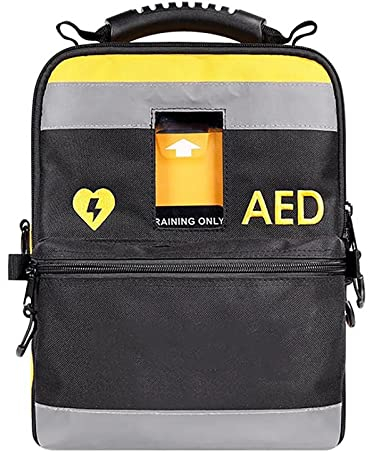 STMKB Defibrillatortasche, Zweischichtiges Design, Langlebige, Tragbare, Leere AED-Defibrillator-Aufbewahrungstasche Für Medizinische Instrumente Mit Reflektierenden Streifen Für AED120MC