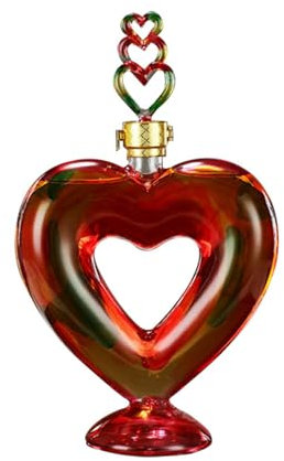 QVK Decanters for Wine, Heart-Shaped Wine Bottle Decanter Glass Wine Decanter for Wine Whiskey Brandy Rum