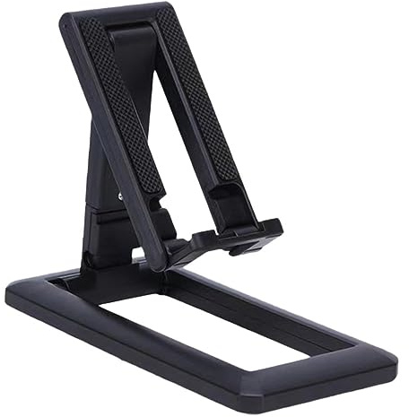 LRXIYODE Adjustable Foldable Metal Desktop Phone Stand Holder for Bedside Use, Telescopic Portable Cellphone Holder Compatible with Smartphones and Tablets