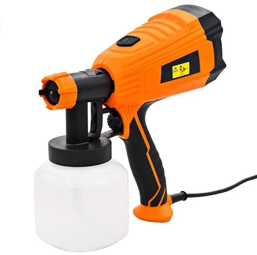 Pistola a spruzzo elettrica 500 W con 3 misure di ugelli (800 ml) - Strumento professionale per pittura per una spruzzatura efficiente - Ideale per pareti, mobili e progetti fai da te