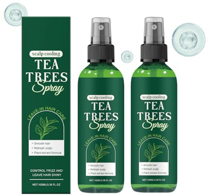 Tea TreesCare Spray pour cheveux apaise la sécheresse et les démangeaisons du cuir chevelu combat les enchevêtrements de pellicules non grasses Différents types de lavage