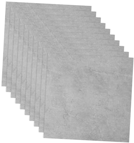 DOITOOL 10 Piezas PVC Autoadhesivo Suelo Adhesivo Resistente al Agua Tablones Efecto Mármol para Cocina Baño Dormitorio