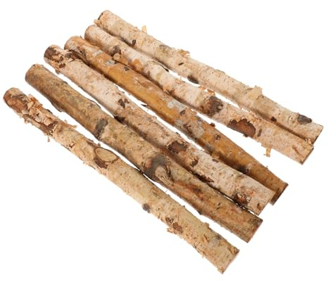 Birkenzweige, 6 Stück, Lange Dünne Bastelstäbe | Holzbastelstab für Selbstgemacht Crafts und Weihnachtsornamente, Natürliche Zweige und Stöcke, Holzstäbchen
