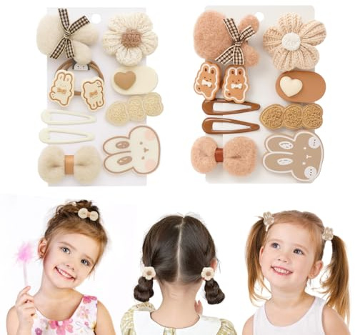 THQAE 20 Pcs baby haarspangen, Kleinkind Haarspangen Set, 2,4 Zoll Baby MäDchen Haarschleifen, Haarschleifen MäDchen, VollstäNdig Bedeckte Haarspangen, SäUglingshaarschmuck FüR Kinder