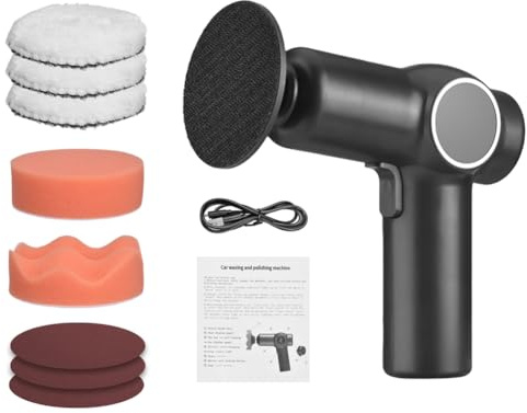 Bosiyrggrl Lucidatrice Elettrica Eccentrica Filo per Auto, Macchina per Lucidatura Auto, Strumento per Rimozione Ruggine, per Metallo, Lucidatrice per Auto.